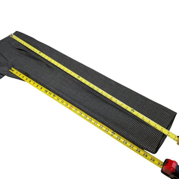 Vtg I. Magnin 100% Wool Houndstooth Womens Pants Sz 12 Pleated Old Money Preppy - Picture 8 of 10